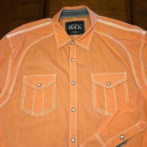 Buckle Black orange shirt stitching XL